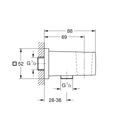 Підключення душового шлангу Grohe Euphoria Cube (26370DC0)