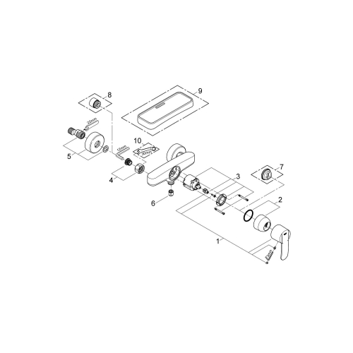 Одноважільний змішувач для душу Grohe Wave Cosmopolitan (23208000)