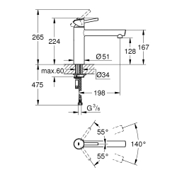 Одноважільний змішувач для мийки Grohe Concetto (31128001)