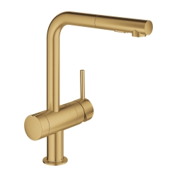 Однорычажный смеситель для мойки с вентилем Grohe Minta (31558GN0) Золото матовое