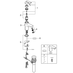 Однорычажный смеситель для раковины Grohe BauCurve S-Size (32805000)