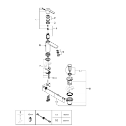 Одноважільний змішувач для раковини Grohe Lineare XS-Size (32109DC1)