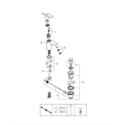 Одноважільний змішувач для раковини Grohe BauEdge New S-Size LowFlow (23894001)