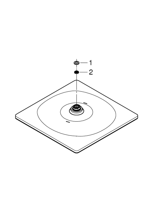 Верхній душ Grohe Rainshower 310 Mono Cube, 1 режим струменя (26567000)