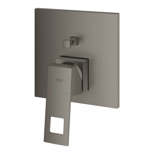 Одноважільний змішувач на 2 виходи Grohe Eurocube (24062AL0) Графіт матовий