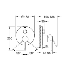 Однорычажный смеситель Grohe Essence на 3 выхода (24169GN1)