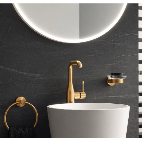 Одноважільний змішувач для раковини Grohe Essence L-Size (24174GN1) Золото матове