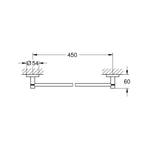 Тримач для банного рушника Grohe Essentials 500 мм (40688DC1)