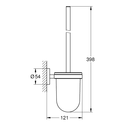 Щітка туалетна в комплекті Grohe Essentials (40374DL1) Бронза матова