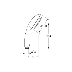 Ручной душ Grohe QuickFix Vitalio Go 100 2 режима струи (26542000)