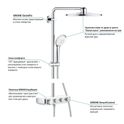Душевая система с термостатом Grohe Euphoria Smart Control System 310 Duo (26507LS0)