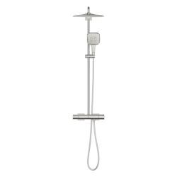 Душевая система с термостатом для настенного монтажа Grohe Rainshower Smartactive 310 (26837DC0) Сталь