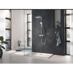 Душевая система с термостатом для настенного монтажа Grohe Rainshower Smartactive 310 (26837DC0) Сталь