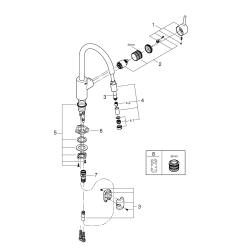 Однорычажный смеситель для мойки Grohe Concetto (32663003)