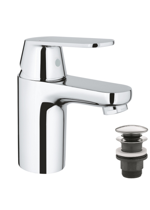 Однорычажный смеситель для раковины Grohe Eurosmart Cosmopolitan S-Size нажимной донный клапан (23925000)