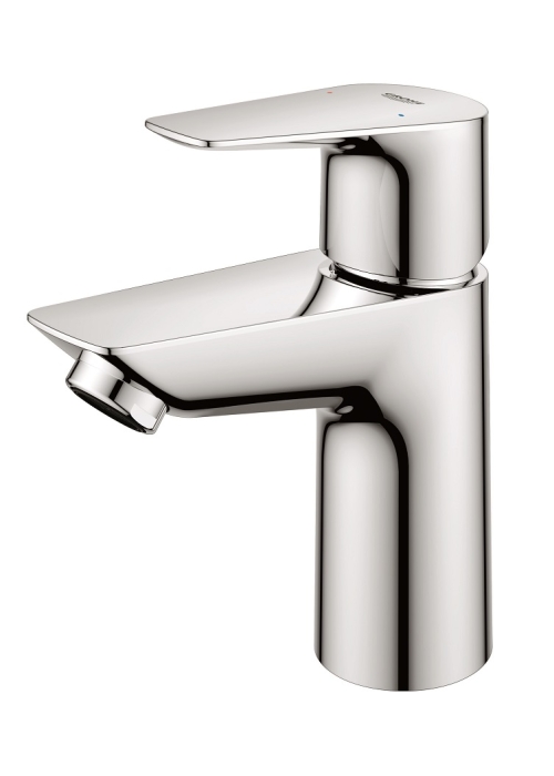 Однорычажный смеситель для раковины Grohe BauEdge New S-Size LowFlow + нажимной донный клапан (23896001)