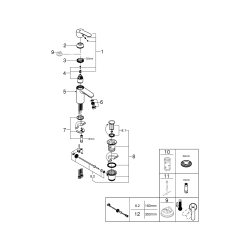 Однорычажный смеситель для раковины Grohe Wave Cosmopolitan S-Size (23202000)