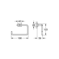 Тримач рушника, кільце Grohe Essentials Cube (40510001)