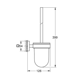 Туалетна щітка з тримачем Grohe QuickFix Start Cube (409772430)