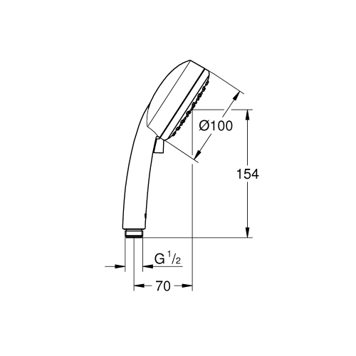 Ручний душ Grohe Vitalio Comfort 100 2 режими струменю (26397000)