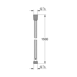 Металлический душевой шланг Grohe VitalioFlex Metal 1500 (27502KS1)