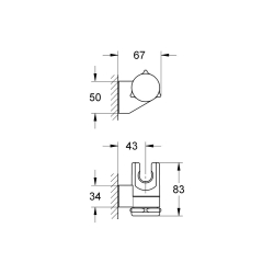 Настінний тримач Grohe Relexa для ручного душу (28623000)
