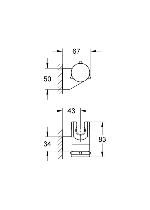 Настінний тримач Grohe Relexa для ручного душу (28623000)