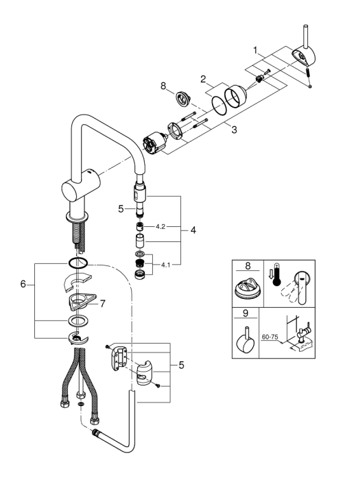 Однорычажный смеситель для мойки Grohe Minta (32067000)