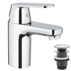 Однорычажный смеситель для раковины Grohe Eurosmart Cosmopolitan S-Size нажимной донный клапан (23927000)