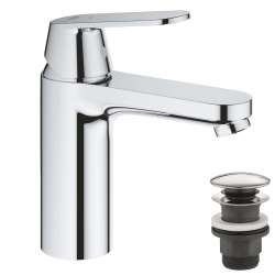 Однорычажный смеситель для раковины Grohe Eurosmart Cosmopolitan M-Size нажимной донный клапан (23928000)