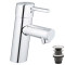Однорычажный смеситель для раковины Grohe Concetto S-Size + нажимной донный клапан (23931001)
