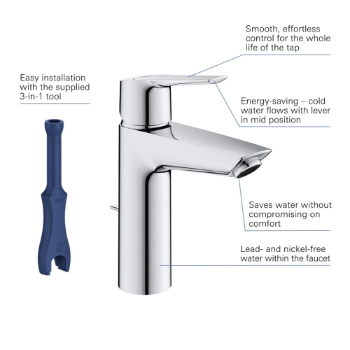 Одноважільний змішувач для раковини Grohe Start M-Size (23552002)