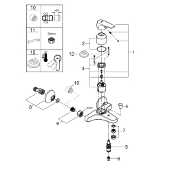 Одноважільний змішувач для ванни Grohe Start Flow (23772000)