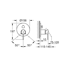 Однорычажный смеситель Grohe Plus с переключателем на 3 положения (24093003)