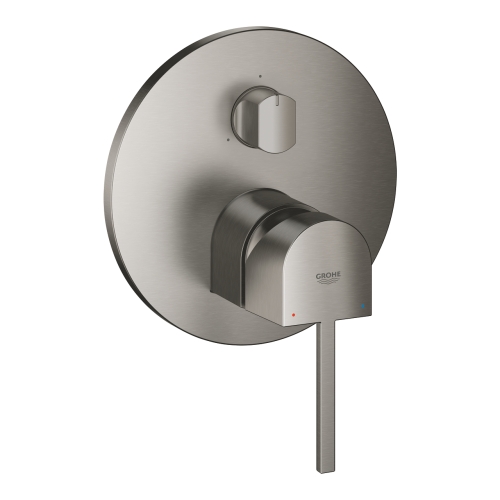 Однорычажный смеситель Grohe Plus с переключателем на 3 положения (24093AL3) Графит матовый