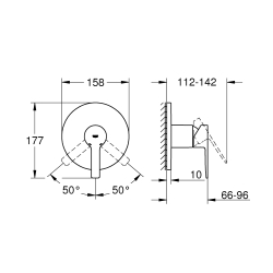 Однорычажный смеситель Grohe Lineare для душа (24063AL1)