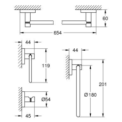 Набор аксессуаров Grohe Essentials 4 в 1 (40823001)