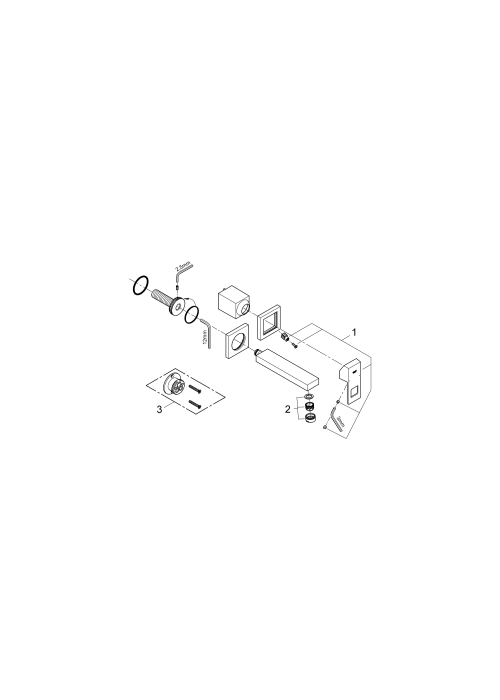 Смеситель для раковины Grohe Eurocube на 2 отверстия S-Size (19895AL0) Графит матовый