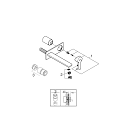 Змішувач для раковини Grohe Lineare на 2 отвори L-Size (23444AL1)