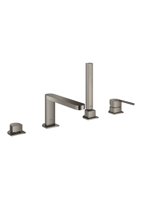 Одноважільний змішувач для ванни на 4 отвори Grohe Plus (29307AL3) Графіт матовий