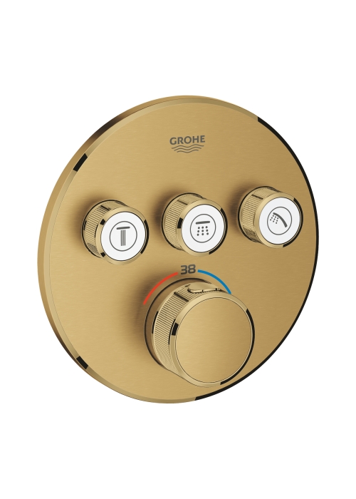 Термостат прихованого Grohe Grohtherm SmartControl монтажу на 3 виходи (29121GN0) Золото матове