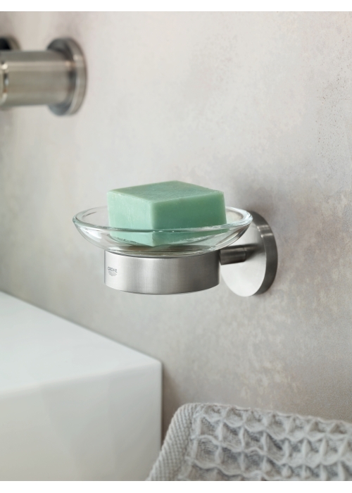 Тримач для склянки або мильниці Grohe Essentials (40369DC1) Сталь