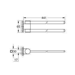 Тримач для рушника, поворотний Grohe Selection (41063GL0) Золото