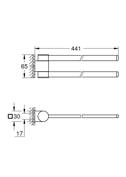 Тримач для рушника, поворотний Grohe Selection (41063GL0)