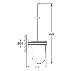Туалетна щітка в комплекті Grohe Essentials (40374GN1) Золото матове