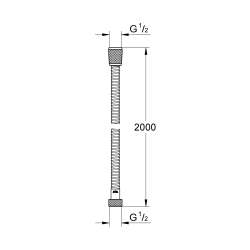 Металевий душовий шланг Grohe Rotaflex Metal Longlife 2000мм (28145001)