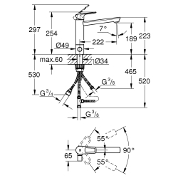 Одноважільний змішувач для мийки Grohe BauLoop (31713000)