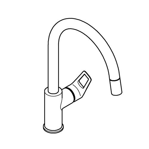Одноважільний змішувач для кухні Grohe BauLoop New (30543000)