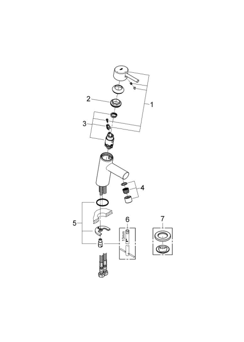 Змішувач одноважільний для раковини Grohe Concetto S-Size (2338510E)