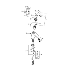 Однорычажный смеситель для раковины Grohe Eurosmart S-Size, цепочка (33188002)